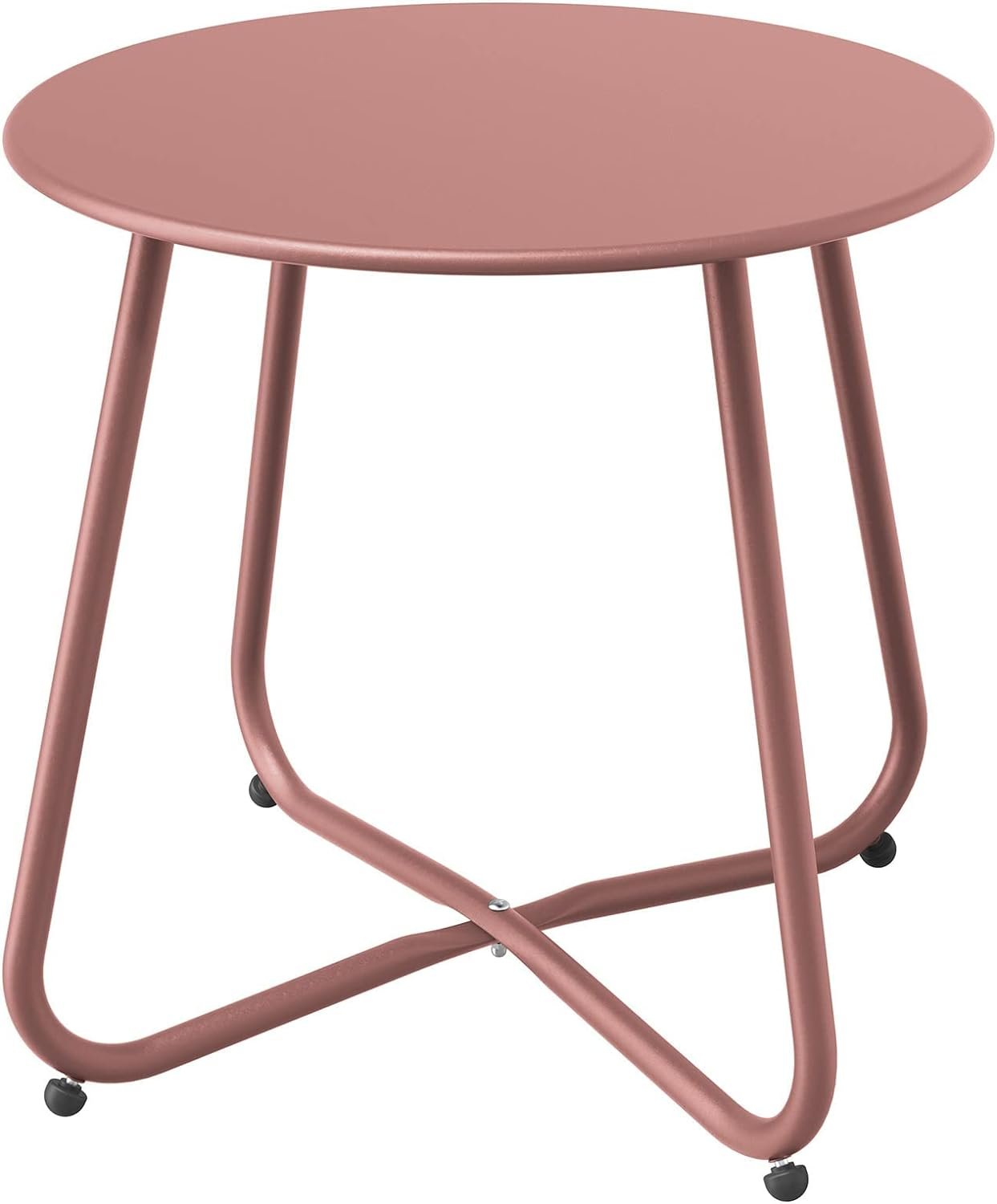 Grand patio Outdoor Side Table 18-inch Round End Table Accent Grand patio Outdoor Side Table 18-inch Round End Table Accent Table for Bistro Balcony Apartment Rose Dawn