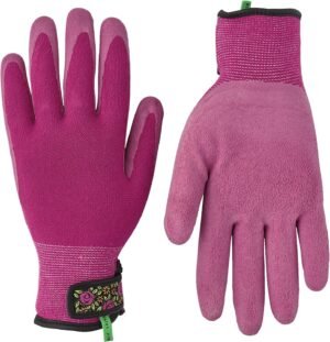 Hestra Women’s Protective Gardening Gloves | Close-Fitting Gloves for Weeding & Gardening, Fuchsia, 7