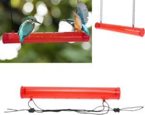 Hummingbird Feeder, Windproof Hanging Bird Feeder with Rest Pole for Garden for Balcony for Outdoor