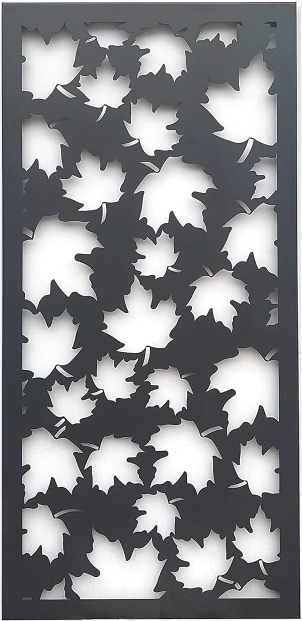 Maple Leaf Decorative Privacy Screen Panel Indoor Outdoor Divider, Deck Skirting, Patio Lightweight Metal Privacy Screen, Balcony Decor Screen,DIY Multi-use Single Panel for Garden Decor Wall Art