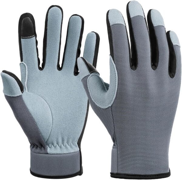 OZERO Deerskin Women Garden Gloves: Touch Screen | Breathable Elastic Fabric | Ideal for Gardening, Yard Work, Daily Tasks