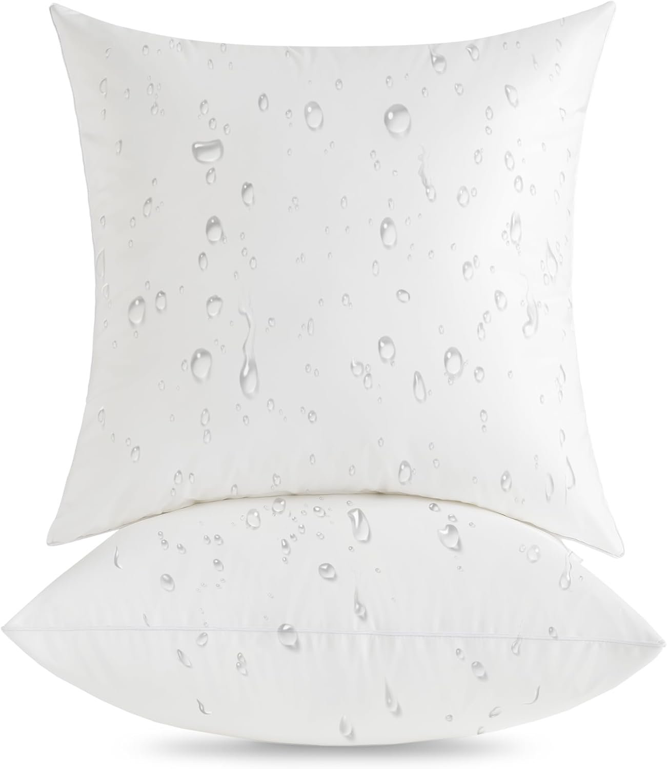 Oubonun 20x20 Outdoor Pillow Inserts (Pack of 2) - Square Oubonun 20x20 Outdoor Pillow Inserts (Pack of 2) - Square Waterproof Throw Pillow - Decorative Throw Pillows Insert for Couch Sofa Bed Patio Furniture - White Pillows