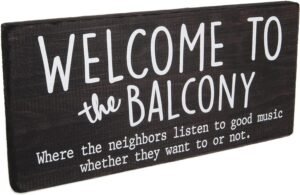 Outdoor Balcony Decor for Apartment - Small Balconies Wall Art - Welcome Sign for Summer Apartments with Patio or Decks