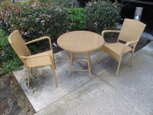 Outdoor Patio Resin Wicker 3 Piece Bistro Set