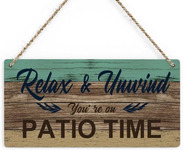 Patio Decor Farmhouse Wall Hanging Decor for Home Bar Porch Cabin Pub Living Room Backyard Front Door Cafe Kitchen Shop Restaurant Balcony Decor Rustic Wood Sign