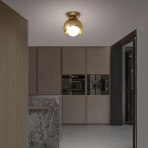 Popular Hot Nordic Light Luxury Entrance Ceiling Light Ceiling Lamp Semi Flush Mount Ceiling Light LED Lamp Fixture, Design with Glass Shade Lighting Simple Entrance Corridor Balcony