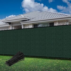 Privacy Screen Fence 4'x50' Green Outdoor Screen Panels Windscreen Mesh Fencing Blockage Shade Net Cover Temporary Fence for Backyard Balcony Pool Deck Porch Garden