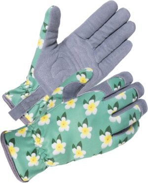 SKYDEER Womens Gardening Gloves with Super Soft Deerskin Leather Suede (SD6611/M)