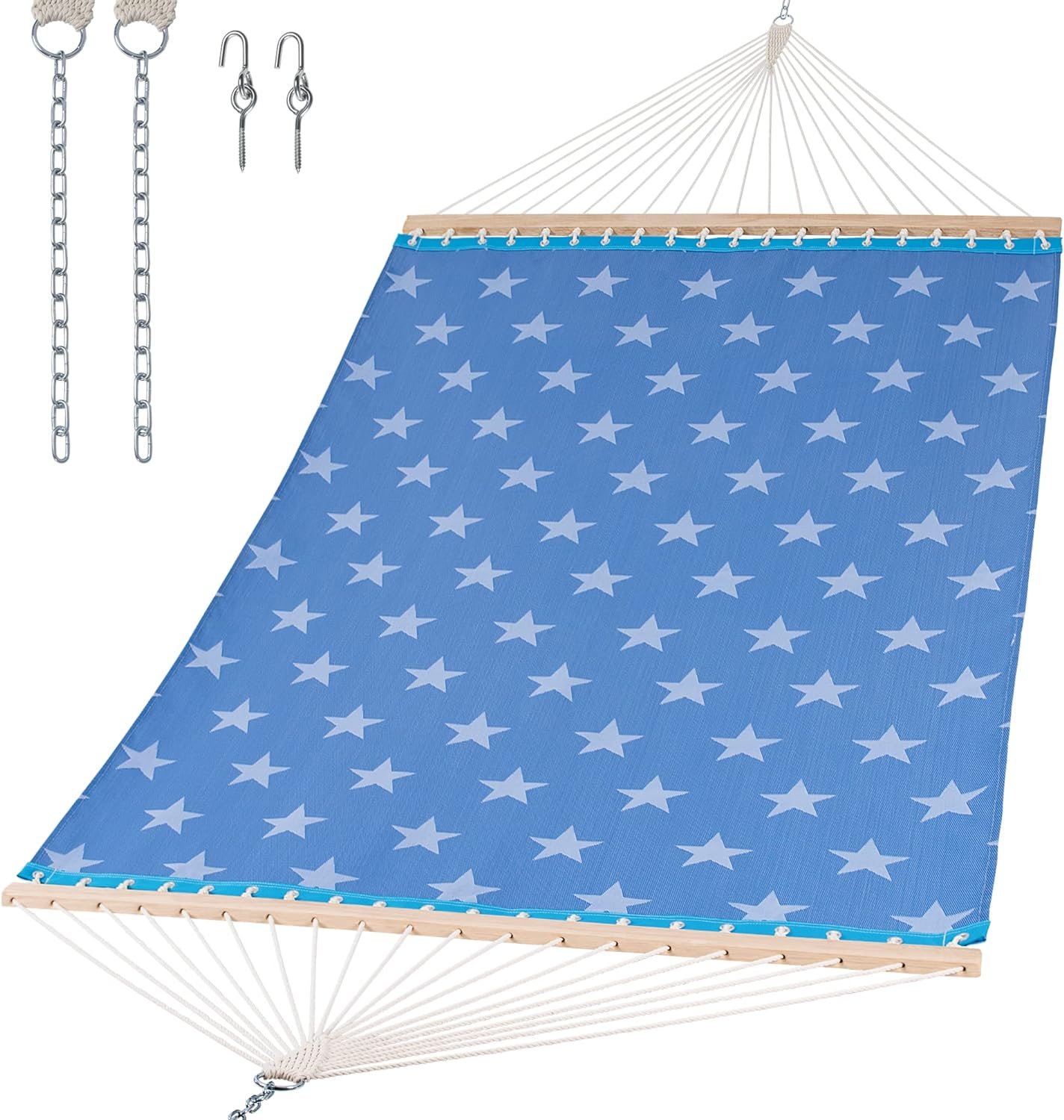 SUNCREAT Hammocks Outdoor Hammock with Spreader Bar, Poolside Portable Hammock SUNCREAT Hammocks Outdoor Hammock with Spreader Bar, Poolside Portable Hammock for Outside, Star