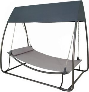 Sunnyglade 7.6'L x 4.5'W x 6.7' Swing Hammock Canopy Swing Hanging Bed for Backyard,Garden, Patio, Porch, Dark Grey