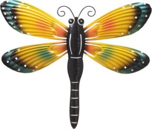 TERESA'S COLLECTIONS Metal Dragonfly Wall Decor for Outdoor,18" Large Hanging Wall Decor for Outside,Wall Sculpture s Decoration for Garden Yard Fence Patio Balcony Home Living Room,Gifts for Dad