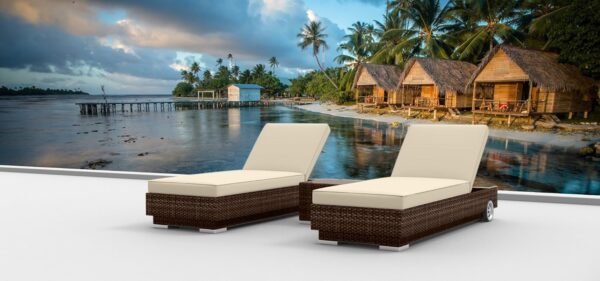 Urban Furnishing.net - Brown Series 3a Modern Outdoor Backyard Wicker Rattan Patio Furniture Sofa Sectional Couch Set