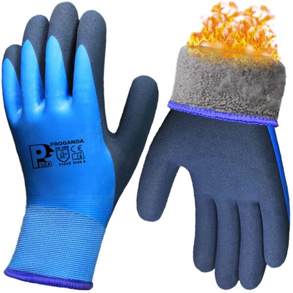 Waterproof Work Gloves Superior Grip Coating Thermal for Outdoor Gardening Car Fishing Multipurpose