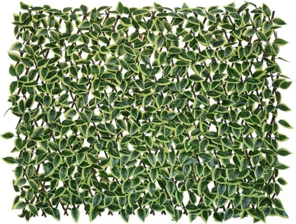 YANGG Expandable Fence Privacy Screen,Decorative Faux Ivy Fencing Panel,Denser Leaves Artificial Hedges Screen for Balcony Patio Outdoor (1, Upgrade Boxwood Leaves)