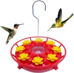 Yomideayard™ Hummingbird Feeders for Outdoors Hanging Ant and Bee Proof, Wild Bird Feeders for Outside with 26 Feeding Ports, Leak-Proof, Easy to Clean & Fill