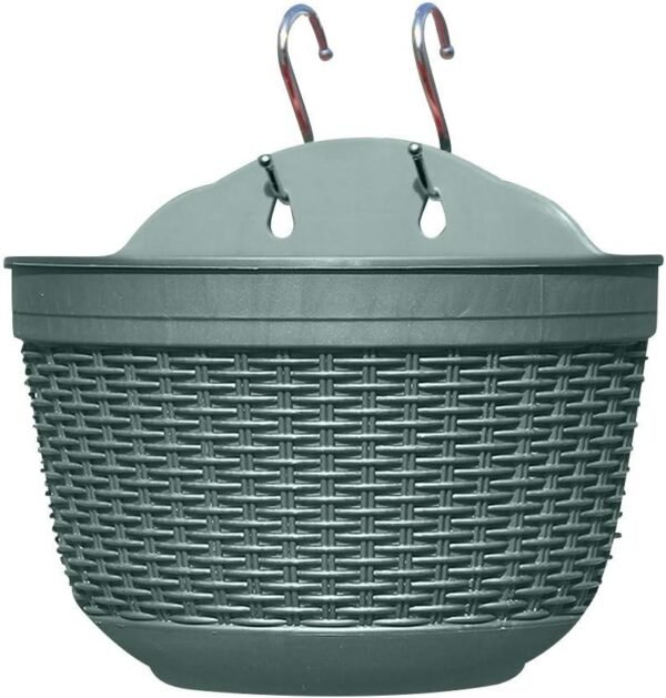 Hanging Planters for Outdoor Plants Rail Planters Large Fence Planters Flower Pots Balcony Buckets Plant Pots Wall Window Plant Holder for Garden Yard Wall Home Indoor Decoration