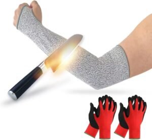 2 Paris Work Gardening Gloves S &14.5 in Cut Resistant Arm Sleeves