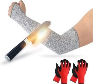 2 Paris Work Gardening Gloves XS & 14.5 in Cut Resistant Arm Sleeves