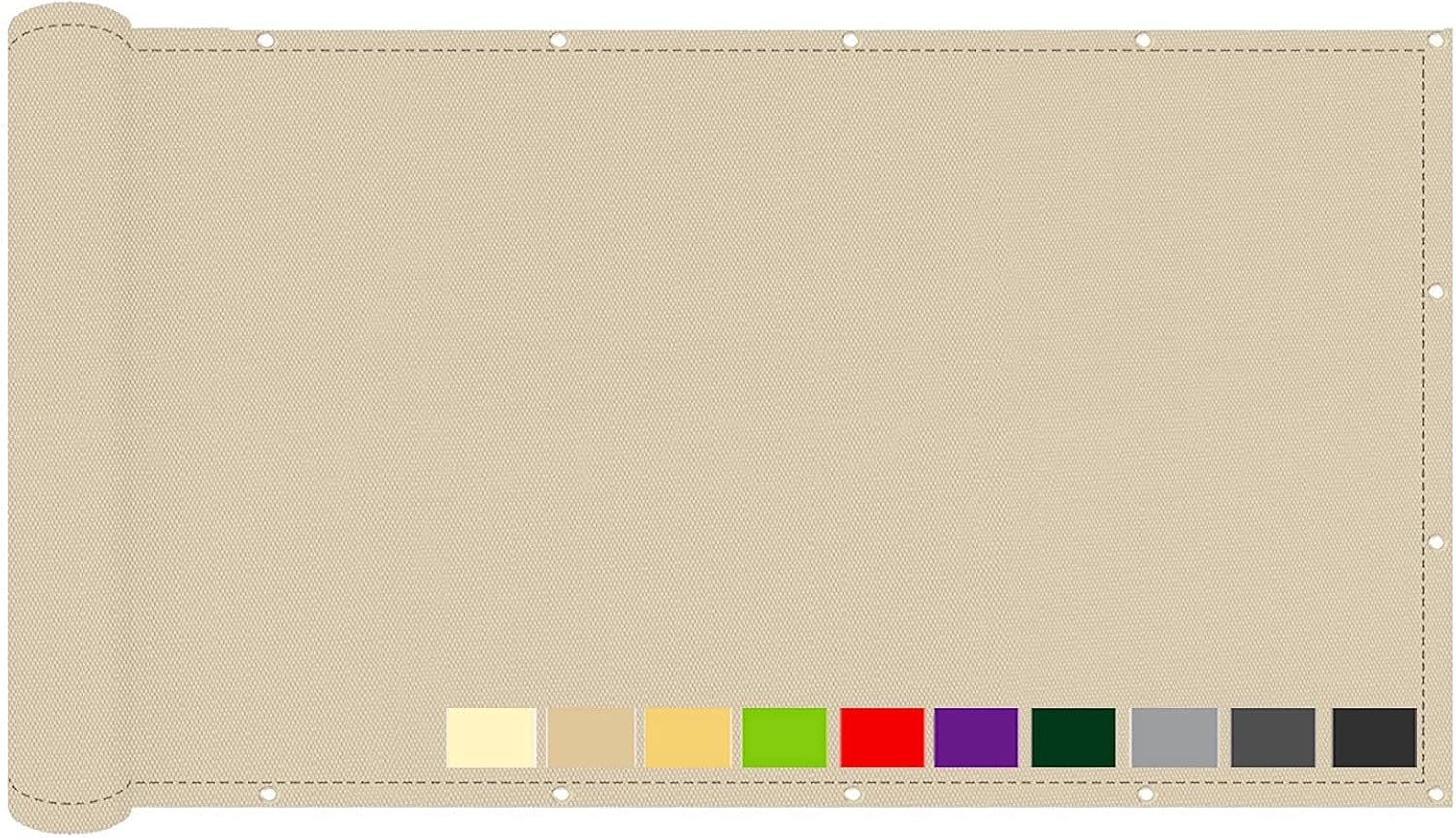 2' x 16' Balcony Privacy Screen, Fits Apartment Railings, Patio 2' x 16' Balcony Privacy Screen, Fits Apartment Railings, Patio Decking, or Decks, Breathable UV Protection, Heavy Duty for Apartment Patio Porch Garden Backyard Outdoor