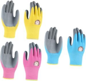 3 Pairs Garden Gloves Heavy Duty Cut Resistant Protective Safety Gloves Mittens Oven Gloves Work Gloves