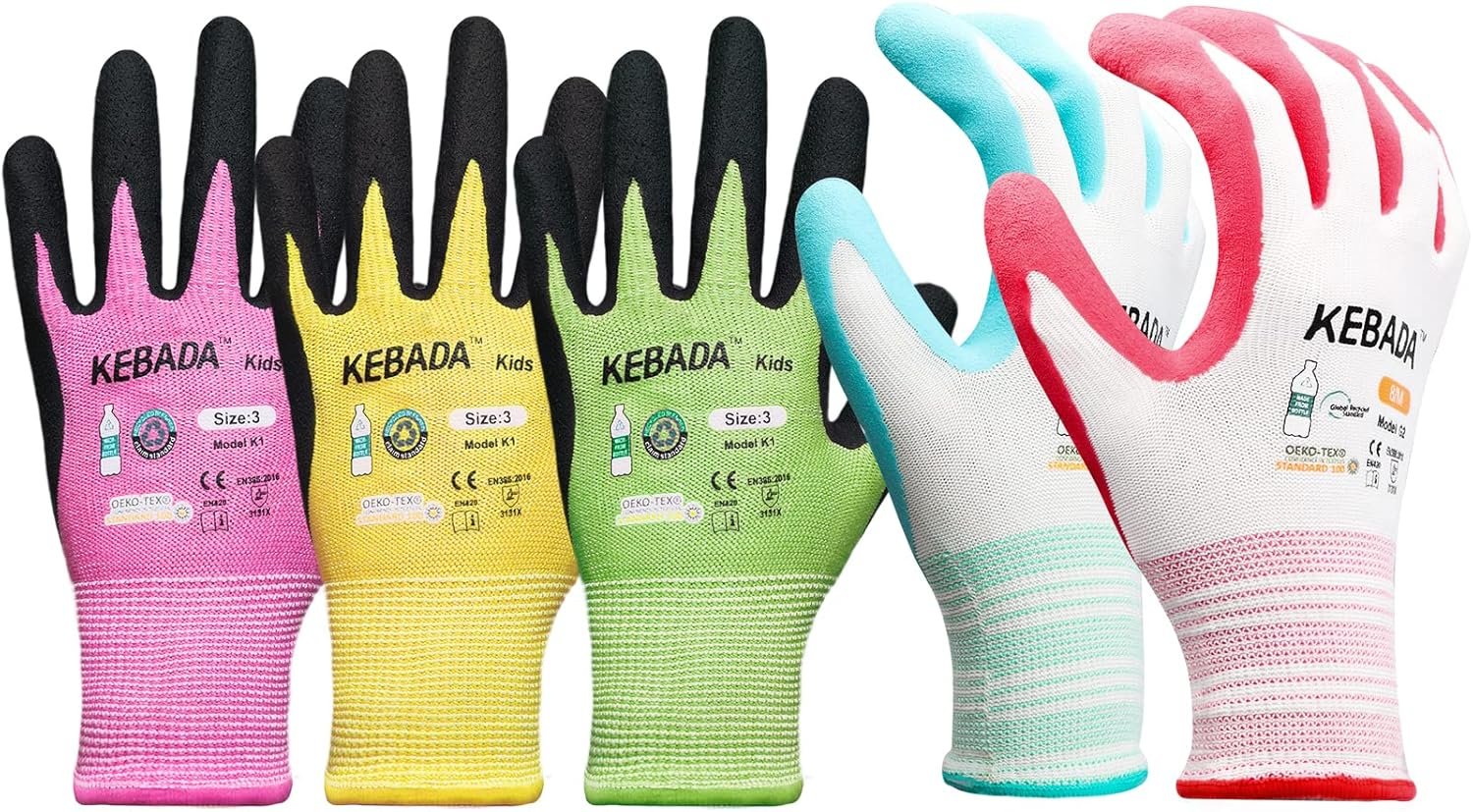 3 Pairs Kids Gardening Gloves with Womens Garden Gloves,Happy Family 3 Pairs Kids Gardening Gloves with Womens Garden Gloves,Happy Family Gardening