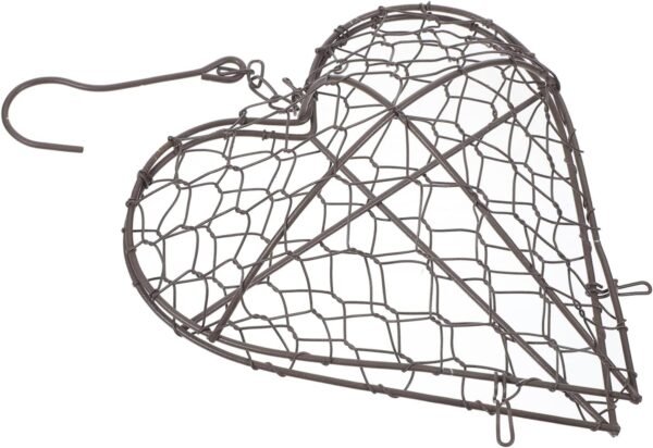 Amosfun 2pcs Flat Heart-shaped Hanging Basket Decorative Houseplant Pots Succulent Pot Wedding Plant Plants Hanging Plant Holder Flower Stand Hanging Plant Pot Hanging Flowers Iron Indoor