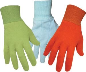 Boss 418 Jersey Gardening Kids Gloves – [5-7 Years] Assorted, General Purpose Gloves with Knit Writs