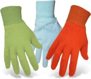 Boss 419 Jersey Gardening Gloves – Assorted, Ages 9-12, General Purpose Kids Gloves with Knit Writs