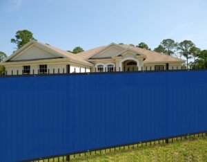 COARBOR 4' x 12' Fence Privacy Screen Heavy Duty Windscreen Fencing Mesh Shade Net Cover for Outdoor Wall Backyard Patio Deck and Porch, Blue