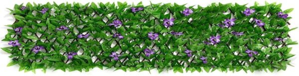 Expandable Fence Privacy Screen for Balcony Patio Outdoor(Double Sides Leaves), Faux Ivy Fencing Panel for Backdrop Garden Backyard Home Decorations