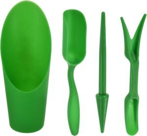 Garden Shovel Hand Tools - Digging, Loosening, Transplanting & Cultivation, Apply to Garden/Vegetable Field/Balcony Plants (6.3 x 2.5 Inches, Green)