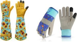 Gardening Gloves for Women, Small, Blue & Kids Gardening Gloves Age 3-6 Year Old, XS