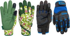 Gardening Gloves with Grip,Garden Gloves for Women, Leather Work Gloves,Gifts,Large