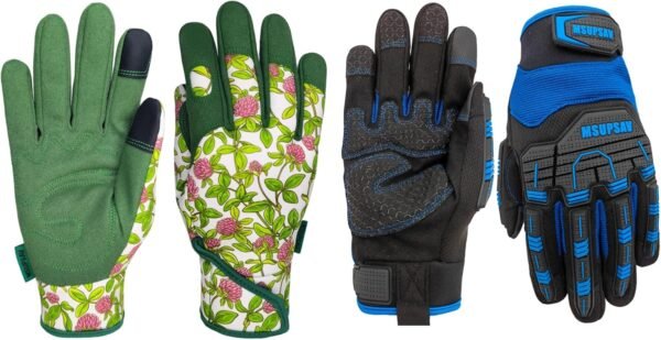 Gardening Gloves with Grip,Garden Gloves for Women, Leather Work Gloves,Gifts,Large