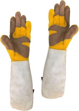 HANABASS 1 Pair Gardening Gloves Long Planting Gloves Leather Garden Puncture Proof Gloves Thorn Proof Cactus