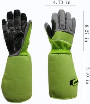 HUFFA Long Gardening Gloves,Garden Gloves, Long Sleeve Gardening Gloves,Rose Pruning Thorn-Proof Long Garden Gloves for Men (Color : 1, Size : Medium)