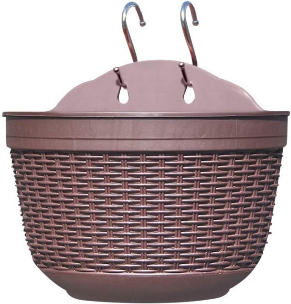 Hanging Planters for Outdoor Plants Rail Planters Large Fence Planters Flower Pots Balcony Buckets Plant Pots Wall Window Plant Holder for Garden Yard Wall Home Indoor Decoration