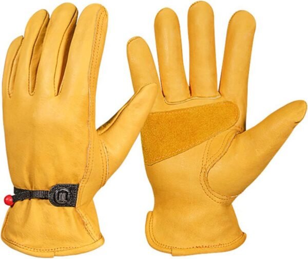 Heavy Duty Gardening Gloves, Leather Work Gloves, Multi Purpose Garden Gloves Thorn Proof for Yard Mechanic