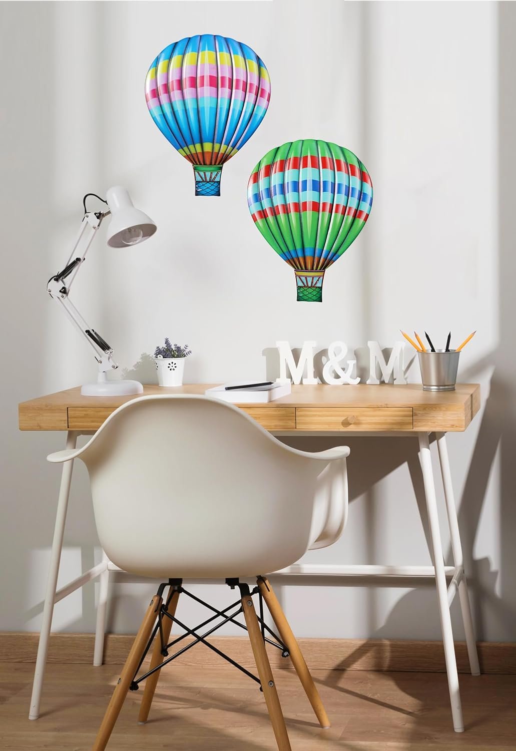 Metal Hot Air Balloon Wall Decor - 10.5'' Wall Art Metal Hot Air Balloon Wall Decor - 10.5'' Wall Art Decorations Hanging for Living Room Bedroom Garden Yard Patio Balcony, Great Gift for Family Friends (Blue and Green, 2 Pack)