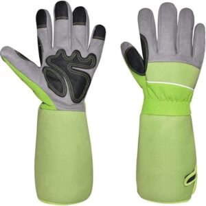 Rose Pruning Thorn-Proof Gardening Gloves with Forearm Protection for Men and Women, Puncture Resistant Gardening Glove (Color : Green, Size : 37 * 15cm)