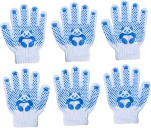 SUPVOX 6 Pairs Panda Gloves Weeding Gloves Kids Gardening Gripper Gloves Gardening Gloves Labor Protection