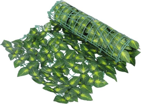 Sosoport 2pcs Artificial Plant Fence Artificial Green Leaf Fence Artificial Leaf Hedge Privacy Fence Screen Balcony Fence Artificial Leaf Net Wall Cover Simulation Leaf Net Green Hedging