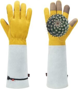 Thick Gardening Gloves Thorn Proof, Gauntlet Gardening Gloves, Leather Gardening Gloves, Proof Gardening Gloves