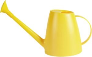 Watering Can Long Spout 1.8L Portable Large Capacity Gardening Tool Hand Tools for Balcony Vase Indoor Plants Outdoor Lawn, 15x17cm, Yellow