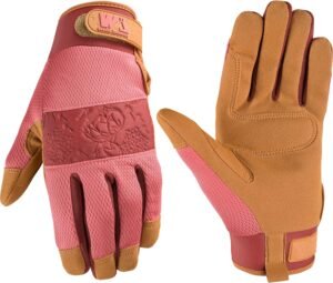 Wells Lamont Women's High Dexterity Breathable Work and Gardening Gloves, Pink, Large (7759L-700)