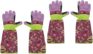 Yardwe 2 Pairs gardening gloves gardening tool garden tools work gloves for women women's gloves Adjustable