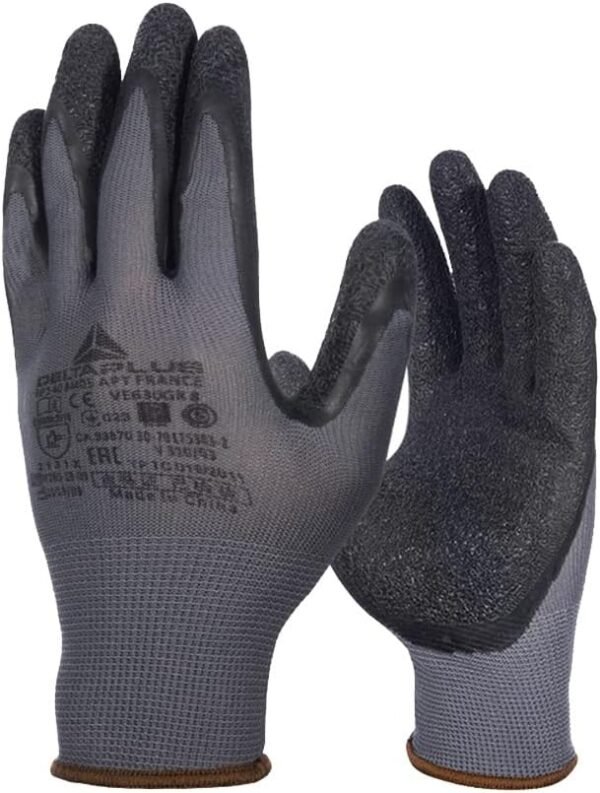 FUFU Gloves Waterproof Work Gloves, Garden Outdoor Work Gloves, Double Layer Latex Coating, Gardening Gloves (Size : S)