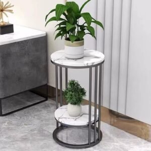 Plant Stand 2-Layer Modern Plant Stand， Corner Flower Pot Stand， Living Room Balcony Terrace Garden Entrance Plant Stand Table，