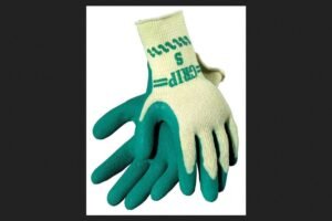 Atlas Unisex Indoor and Outdoor Rubber Latex Coated Gardening Gloves Green/Yellow L