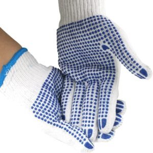 FUFU Gloves 5 Pairs of Gardening Gloves, Thick Wear- Resistant Gloves, Plastic Beads, Comfortable and Breathable, Non- Slip and Flexible